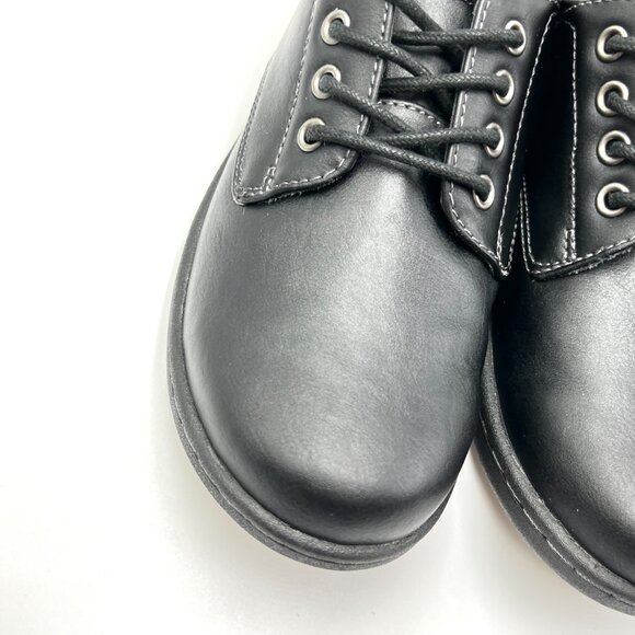 Eastland‎ Womens Size 6 Pandora Black Faux Vegan Leather Lace Up Oxfords Shoes - Picture 4 of 12